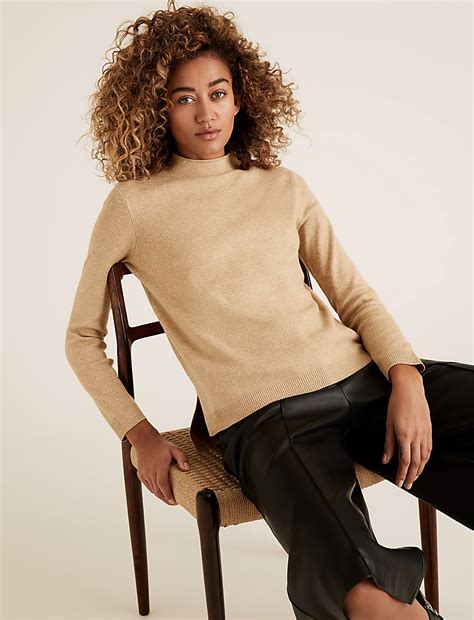 Buy Soft Touch Funnel Neck Relaxed Jumper at Marks & Spencer