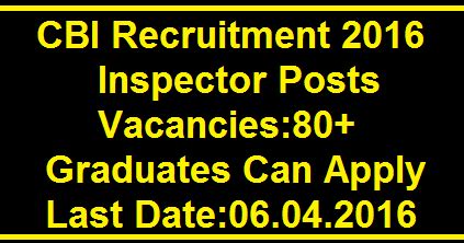 CBI Recruitment Notification for 80 Inspector Posts - Jobs Results ...