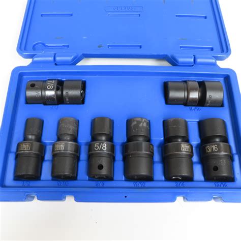 Cornwell CBPIU3 8-Piece 1/2" Drive SAE Universal Mechanic's Socket Set