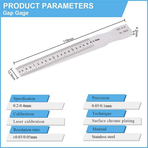 Buy YUCHENGTECH Taper Gauge Gap Gage Welding Wedge Feeler Gauge Gap ...