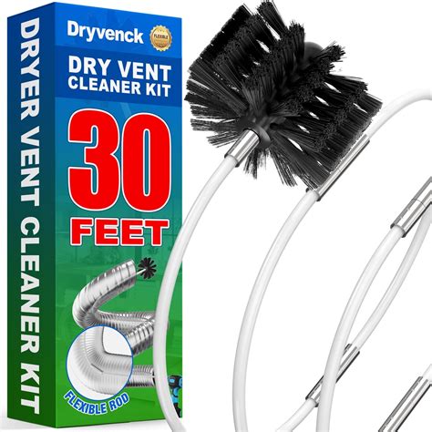 Dryvenck 30 Feet Dryer Vent Cleaner Kit , Flexible Dryer Lint Remover ...