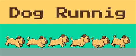 Personnage pixel art chien prêt à être utilisé dans l'animation et le ...