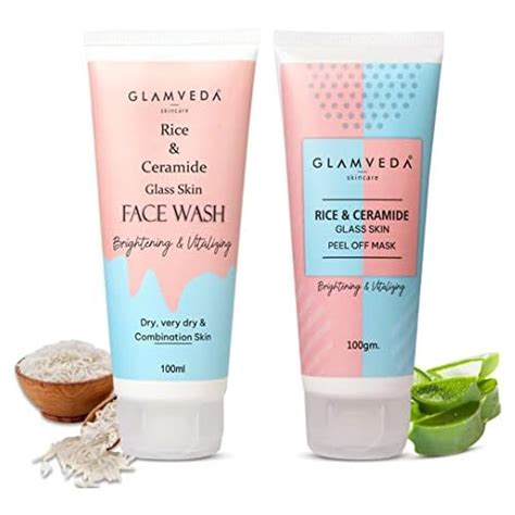 Glamveda Rice & Ceramide Korean Glass Skin Combo | Skin Brightening ...
