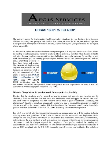 PPT - OHSAS 18001 to ISO 45001 PowerPoint Presentation, free download ...