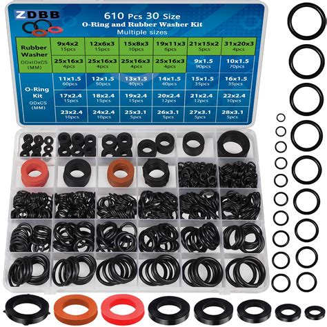 ZDBB 7 Size Water Hose Gasket and 20 Size O Ring Rubber Washer ...