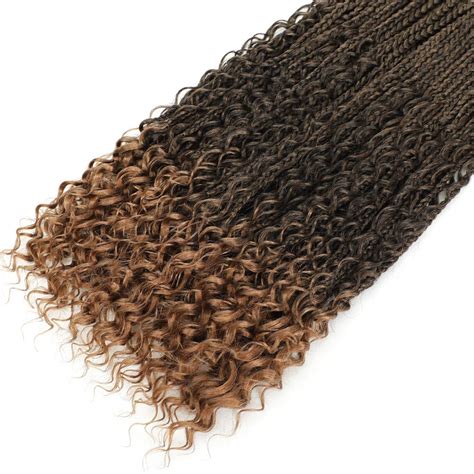 Buy Box Braids Crochet Braids Curly Ends Goddess Box Braids Crochet ...
