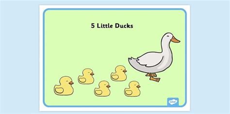 5 Little Ducks Poster | Twinkl Display Resources - Twinkl