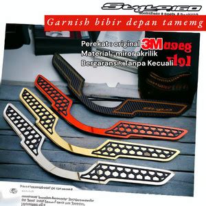 Jual cover garnish bibir tameng honda stylo 160 - silver - Kota ...