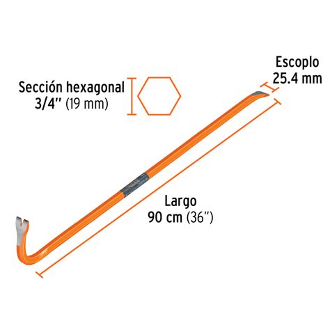 BARRETA DE UÑA (PATA DE CHIVA) 3/4 X 90CM TRUPER 10862 - Ferre5