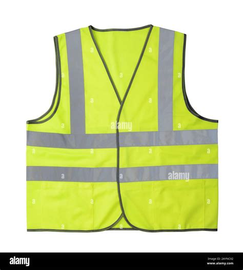 Yellow reflective vest isolated on white background Stock Photo - Alamy