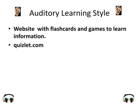 Auditory Learning Style Project | PPTX