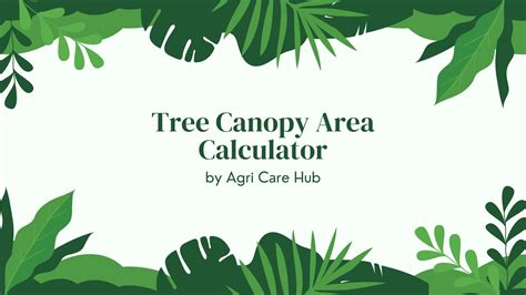 Tree Canopy Area Calculator for Forestry