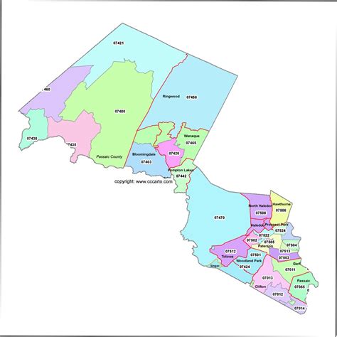 Bergen County Zip Code Map - Oconto County Plat Map