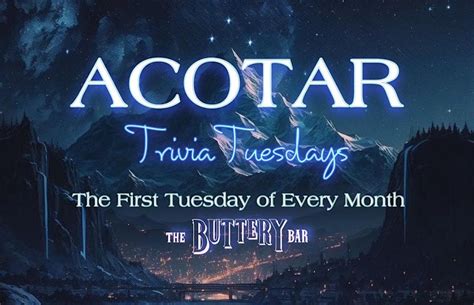 ACOTAR Trivia (May NIGHT 2), The Buttery Bar, Brooklyn, 8 May 2024 ...