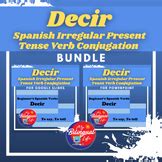 Decir - Spanish Irregular Present Tense Verb Conjugation for PowerPoint