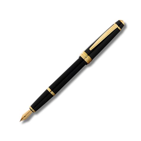 Cross Bailey Light Polished Black Resin and Gold Tone Fountain Pen ...