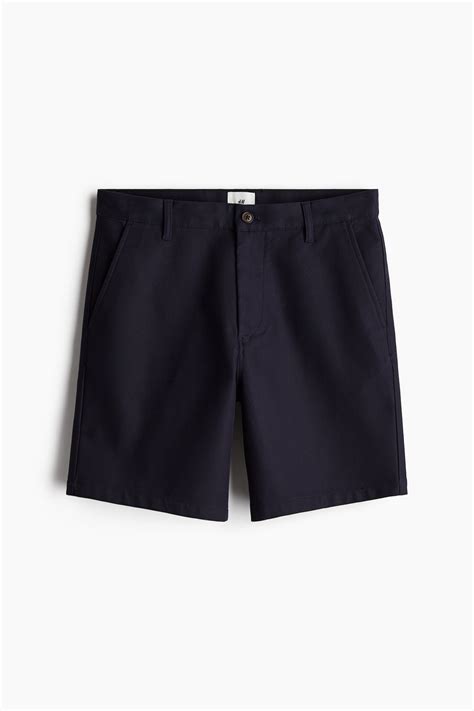 Men’s Navy blue Regular Fit Chino shorts | H&M IN