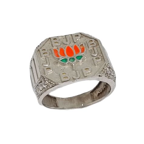 Buy quality BJP Lotus Symbol Ring In 925 Sterling Silver MGA - GRS2247 ...