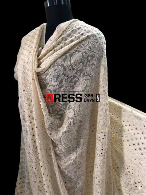 Beige Kamdani Chikankari Lehenga Set – Dress365days