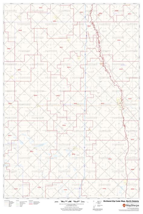 Richland Zip Code Map, North Dakota | MapsofWorld