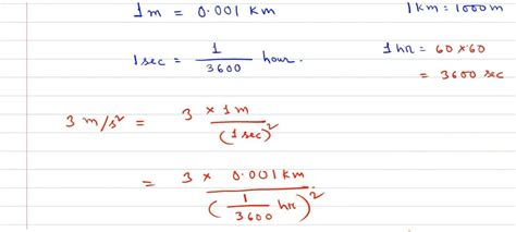 1 ms^(-2)= _______ km h^(-2) - Brainly.in