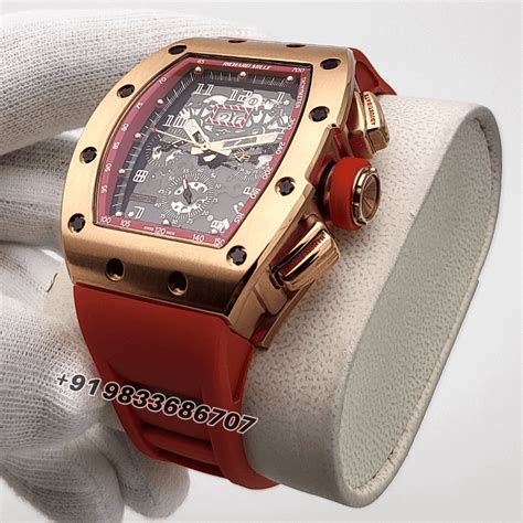 Richard Mille RM 011-FM Flyback Chronograph Red Rubber Strap High ...