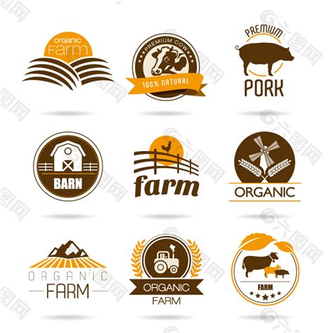 9款农产品标志矢量素材素材免费下载(图片编号:3470348)-六图网