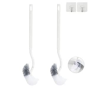 Ryhiac 2 Pieces Curved Toilet Brush Without Holder for Bathroom ...