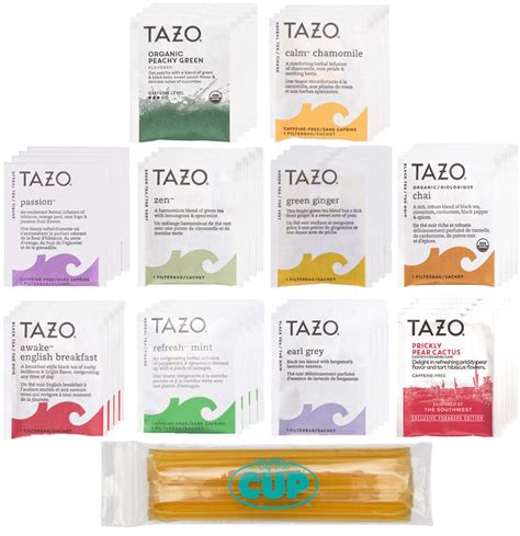 Tazo Tea Bags Sampler Variety Gift Box, 10 Different Flavors, 40 Count ...