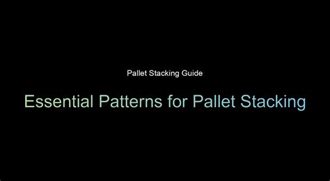 Image result for Pallet Stack Patterns
