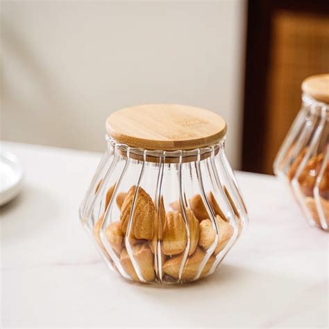 Pentagon Glass Airtight Jar With Lid Set Of 2 850ml Online - Premium ...