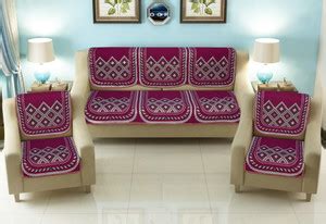 Style your home Cotton Floral 3+1+1 Seater Sofa Cover Price in India ...