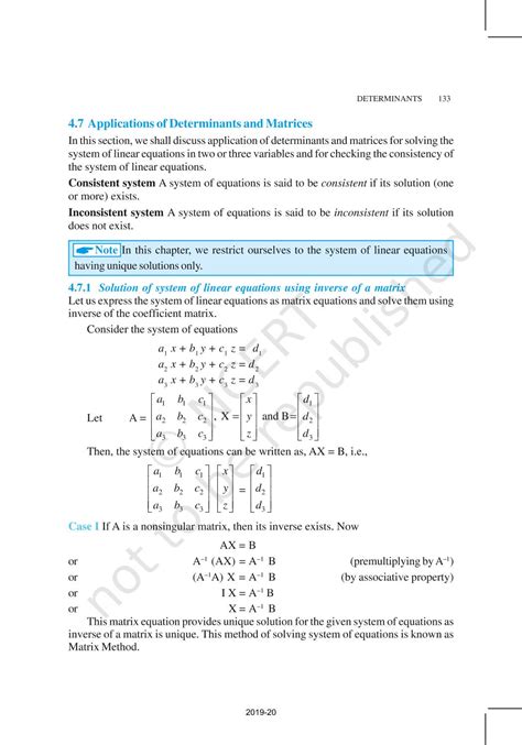 Determinants - NCERT Book of Class 12 Mathematics Part I