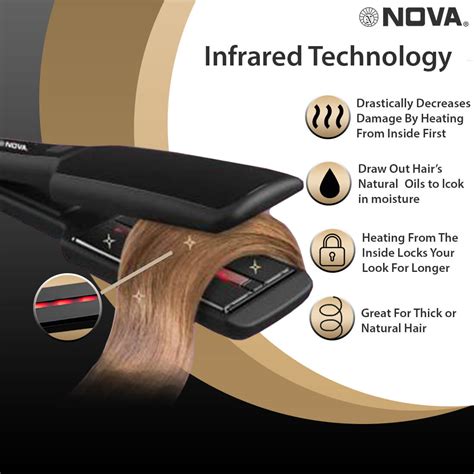 Nova Infrared NHS 890 Extra Wide Plate Hair Straightener |Straightener ...