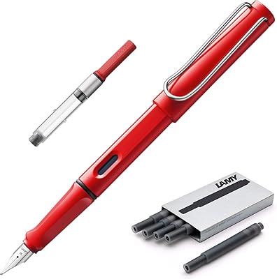 Boxiti Lamy Safari | Red | Fine Nib | 5 Black Ink India | Ubuy