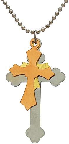 Memoir Stainless Steel Three colour tone Vintage Catholic Crucifix ...