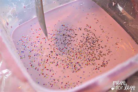 Glitter Oobleck Recipe - Mess for Less