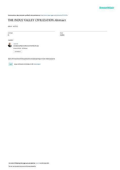 Indus Valley Civilization - See discussions, stats, and author profiles ...