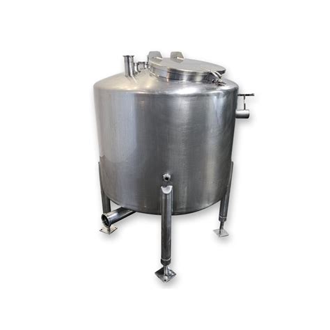Used 500 Liters (130 Gal) Stainless Steel Sanitary Tank with Legs for ...