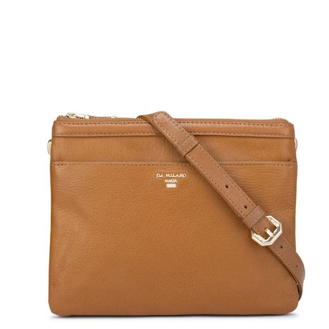 Small Wax Leather Sling - Tan – Da Milano