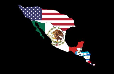 flag map of the the second Mexican Empire ( flag map of modern-day ...