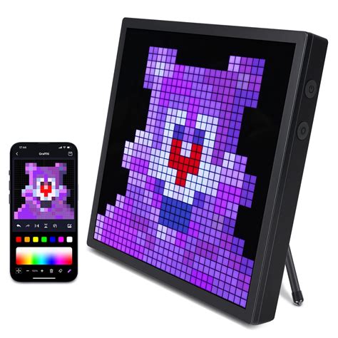 Buy REYLAX LED Pixel Art Display 32x32-Smart Alarm Clock RGB Pixel ...