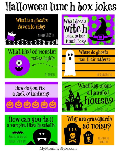 Halloween Kid Jokes Printable