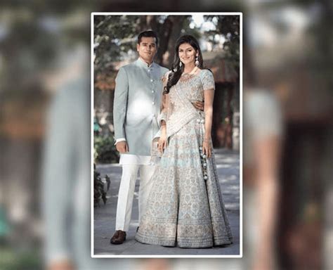 Twinning Bride and Groom And They Team Up Their Bridal Couture