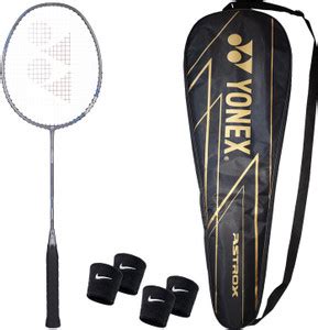 YONEX badminton racquet, astrox attack 9, 32 lbs, 80 gms, india Grey ...