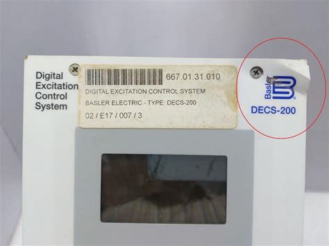 Basler Electric DECS-200 Digital Excitation Control System-Basler ...