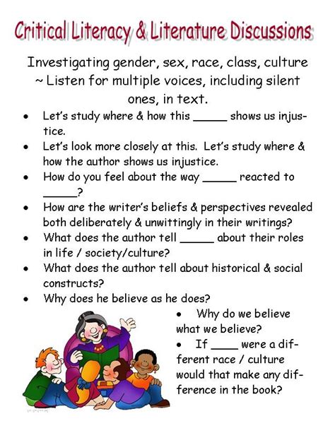 Critical Literacy Examples 的图像结果