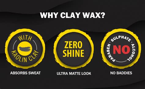 Set Wet Hair Wax For Men - Hair Clay Wax 60g| Strong Hold, Ultra Matte ...