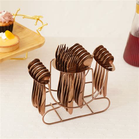 Rolex Cutlery Set of 24 - Rose Gold/Copper – HOME 360