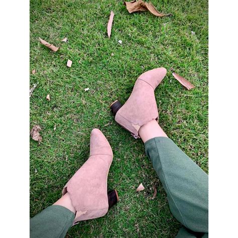 Blush Boots (Winter Shoes Blocks ankle Length Boots) women boots,big ...